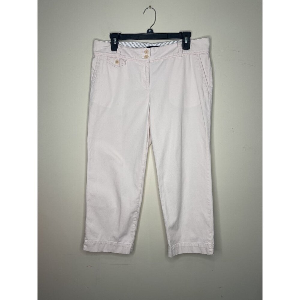 Talbots Signature Petite 10P Women's Light Pink Capri Pants Coquette Barbiecore‎